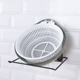 铁艺脸盆挂架 浴室卫生间免打孔洗脸盆收纳架挂钩 厨房壁挂脸盆架 黑色