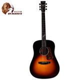 ST.MARK'S 圣马可吉他 民谣单板木吉他 CL126+复古色 亮光 云杉桃花芯D型