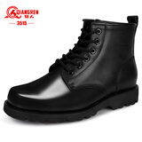3515强人男靴中帮6寸马丁靴耐磨短靴透气靴子户外工装靴 JA6-351501 黑色 42