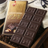 斯巴达克 俄罗斯黑巧克力原装排块苦纯黑可可脂健身代餐休闲进口食品 72%黑巧克力 盒装 90g
