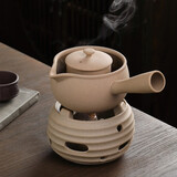 HAOMINGTIAN 台湾老段泥煮茶壶陶壶小青柑煮茶器加热保温泡茶壶带内胆烧水壶 无痕酒精炉+大城煮茶壶 500ml