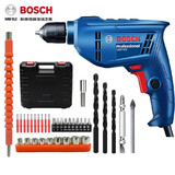 博世（BOSCH）电钻手电钻家用GBM400电动螺丝刀起子机工具箱套装正反转无极变速 自锁头塑盒套餐