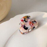 清晨的星星 韩国醋酸豹纹发夹女小号后脑勺抓夹ins复古法式发卡发抓精致夹子