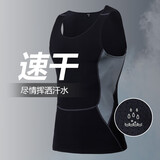 FNMM紧身速干运动背心男 篮球服 健身衣跑步篮球训练服 黑色 XL