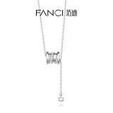 范琦（Fanci）小蛮腰项链女锁骨链生日520情人节礼物送女友闺蜜 银白色