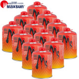 脉鲜（MAXSUN）进口高山罐扁气罐瓦斯燃气罐安全防爆户外液化气红罐450g 12罐/箱
