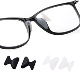 share talent鼻托硅胶眼镜防滑增高鼻托垫气囊款常规一体式眼镜框配镜辅助  常规款（白3对+黑3对）配防滑套1对+湿巾5个+镜 大号厚度2.5mm