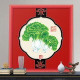 KS【好货】十字绣白菜百财纳福新款线绣客厅书房手工自己绣挂画 百财纳福  42*42cm