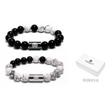 RASTACLAT 乾坤未定1314 黑白玛瑙 串珠手串 国风小狮子男女生情侣 乾坤未定情侣组合款