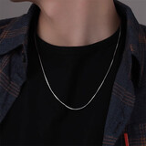 QMXD项链男潮轻奢小众高级感男士锁骨链百搭细款蛇骨链子配饰颈链