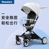 Newstars遛娃神器婴儿推车可坐可躺儿童轻便可折叠婴儿车溜娃神器宝宝神车 英伦白