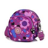 东选中老年单肩斜挎包迷你小包尼龙女包休闲帆布妈妈买菜包手机零钱包