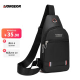 猎戈 LIORGEOR 单肩包 男女士斜挎包 小背包 K737 黑色