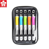 樱花日本Sakura 樱花木刻刀版画雕刻刀木雕刀橡皮章刻刀5件套 4件套版画工具 安全5件套