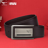 七匹狼皮带男士板扣腰带青年真牛皮内穿平滑扣裤带生日礼物送男友送爸爸 黑色长120cm不支持留言