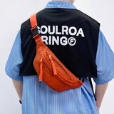 途客（Trcks）新款个性胸包男日系简约休闲腰包运动包潮酷ins小挎包百搭手机包 橘色