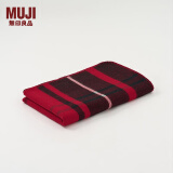 无印良品（MUJI） 羊毛披巾 围巾 围脖冬季 保暖披肩 围巾 红色格纹120×200cm