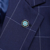 MOLC西服胸针男士领针办公商务休闲配饰服饰简约个性百搭送礼推荐 XZ0186花朵圆胸针