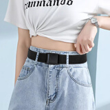 FXS新款懒人腰带男女通用休闲裤带可调节弹力松紧尼龙帆布学生裤腰带