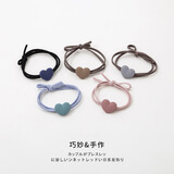 玖维娅珍珠发圈女新款扎头发绳高级感简约高弹力皮套耐用橡皮筋头绳 JYFQ#56爱心2个装（颜色不指定）