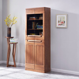 光明家具 书柜组合榆木家具实木书柜带门6301 左柜6301L-80