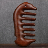 虞美人头部经络按摩梳子金丝檀木梳五齿眼部多功能保健梳指 金丝檀木 【吉祥鱼】