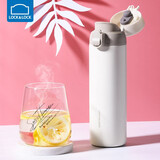 乐扣乐扣（LOCK&LOCK）缤纷弹跳盖保温杯水杯不锈钢杯316不锈钢学生男女便携随手杯 白色-450ml