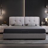 维卡萨 床 现代简约布艺床可拆洗1.8米双人床北欧免洗科技布高箱床 定制联系客服再下单 1500*2000 标准床