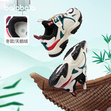 巴拉巴拉童鞋儿童男小童轻便跑鞋冬季新款运动鞋子女童中大童 白绿色调00314 27码