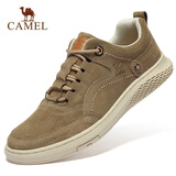 保罗骆驼骆驼户外断码骆驼男鞋真皮透气运动休闲板鞋男士防臭软底磨砂皮鞋 卡其色低帮款1930 42