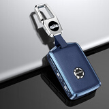 2020款沃尔沃钥匙套XC60 S90 S60L S80L XC90 V90钥匙扣19款车钥匙包高档 宝石蓝+五金扣