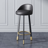 唐辑吧台椅子高脚椅家用现代酒吧椅银行企业前台高椅吧凳 黑色