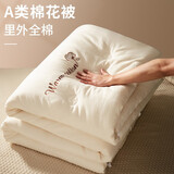 艾维（I-WILL）A类棉花冬被保暖被子纯棉被芯褥子双人被  约7.5斤220*240cm白