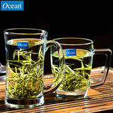 鸥欣进口玻璃茶杯耐热泡茶杯带把家用待客水杯加厚大容量绿茶杯 能量把杯330ml+利欧把杯320ml