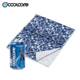 coolcore° 美国麦迪冷感运动毛巾吸汗速干男女瑜伽篮球跑步健身房擦汗腕巾 蓝色骷髅网