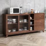 森登餐边柜一体靠墙现代简约储物柜客厅茶水柜厨房推拉碗柜北欧 180*40*96