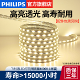 飞利浦（PHILIPS）灯带LED灯条220V家用客厅卧室吊顶线条灯软光带超亮无主灯照明 1米-36珠-暖白7.5W-不含配件