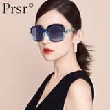 Prsr时尚太阳镜女偏光墨镜碎钻元素开车休闲可配近视大框潮流T60072 魅惑蓝