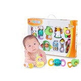 澳贝（AUBY）新生儿玩具婴儿牙胶婴儿摇铃儿童玩具儿童礼盒0-1岁玩具 10只盒装摇铃461520（新老随机）