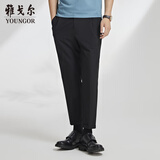 雅戈尔（YOUNGOR）西服裤男西装裤TR裤裤子聚酯纤维粘纤氨纶倒锥裤型修饰身型 VCHX320104ACK黑色 38 180/94A