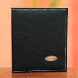 银尘皮面6寸相册本家庭纪念册影集160张240张插页式商务办公相册本袋式相簿本 黑色6寸160张【过塑6寸不能放】 皮质6寸