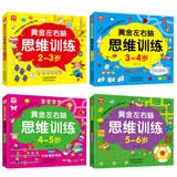 黄金左右脑思维训练（全4册）2-6岁儿童黄金期智力开发左右脑专注力思维训练潜能开发早教启蒙绿色印刷 