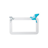 安贝易开关套挂钩创意卡通开关贴开关装饰贴墙贴电源插座遮挡保护套防脏 双框千纸鹤白