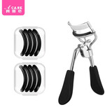 阿嚓热睫毛夹/胶垫A1p551-易上手替换胶垫条型软胶垫弹性眼睫毛 黑色2盒+塑柄款睫毛夹 1个