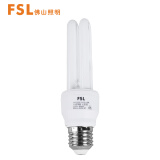  佛山照明（FSL）U型节能灯三基色荧光节能灯泡T4-2U节能灯泡E27螺口11W白光（6500K）