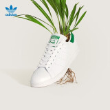 阿迪达斯【滔搏运动】adidas三叶草中性休闲鞋STAN SMITH低帮绿尾小白鞋 FX5502 36