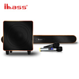 ibass 91K电视长条回音壁配10寸低音炮发烧音箱 蓝牙K歌音响投影仪5.1环绕手机电脑家庭影院 91K带炮【带唛K歌版枫木】