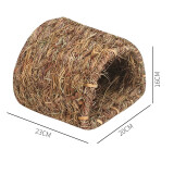 安迪优美兔子兔兔窝 龙猫天竺鼠荷兰猪草窝 保暖草垫  草窝兔子兔兔窝龙猫 隧道草窝