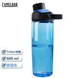 驼峰龙口直饮水壶户外运动健身便携塑料水杯子静蓝色600ML