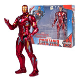 中动玩具（ZT）漫威复仇者联盟4钢铁侠美国队长寸关节超可动人偶系列手办玩具 钢铁侠(带展示架)